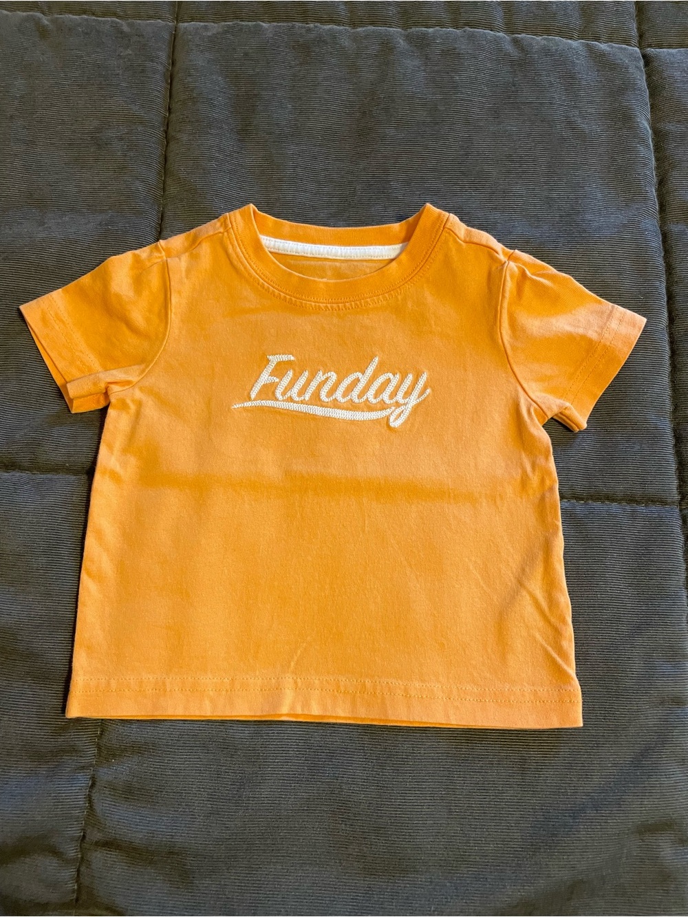 Janie and Jack Orange "Funday" Graphic Tee